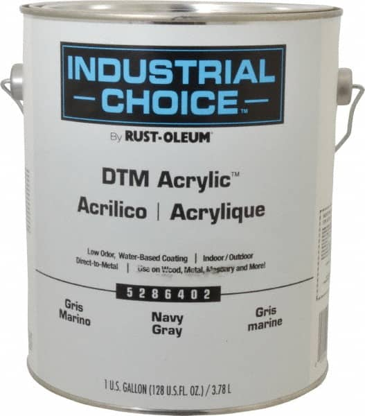 Rust-Oleum - 1 Gal Navy Gray Semi Gloss Finish Alkyd Enamel Paint - Interior/Exterior, Direct to Metal, <250 gL VOC Compliance - A1 Tooling