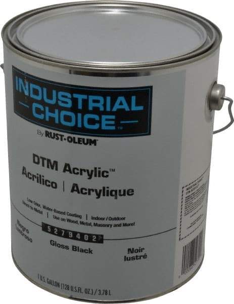 Rust-Oleum - 1 Gal Black Gloss Finish Acrylic Enamel Paint - Interior/Exterior, Direct to Metal, <250 gL VOC Compliance - A1 Tooling