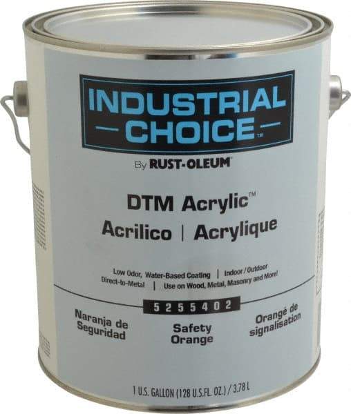 Rust-Oleum - 1 Gal Safety Orange Semi Gloss Finish Alkyd Enamel Paint - Interior/Exterior, Direct to Metal, <250 gL VOC Compliance - A1 Tooling