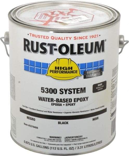 Rust-Oleum - 1 Gal High Gloss Black Water-Based Epoxy - 200 to 350 Sq Ft/Gal Coverage, <250 g/L VOC Content - A1 Tooling