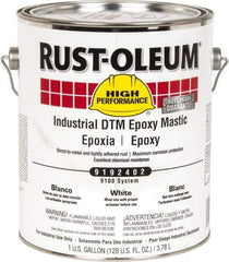 Rust-Oleum - 1 Gal Gloss White Epoxy Mastic - 100 to 225 Sq Ft/Gal Coverage, <340 g/L VOC Content, Direct to Metal - A1 Tooling