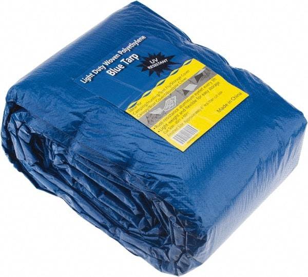 Value Collection - 60' Long x 40' Wide Polyethylene Tarp & Dust Cover - Blue - A1 Tooling