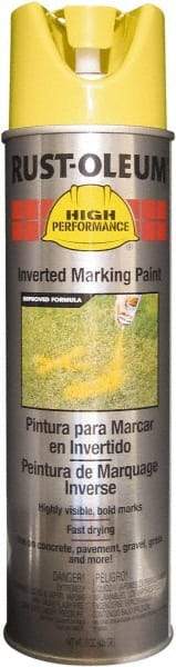 Rust-Oleum - 15 fl oz Yellow Marking Paint - 300' to 350' Coverage at 1-1/2" Wide, Solvent-Based Formula - A1 Tooling