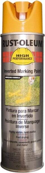 Rust-Oleum - 15 fl oz Yellow Marking Paint - 300' to 350' Coverage at 1-1/2" Wide, Solvent-Based Formula - A1 Tooling