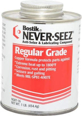 Bostik - 1 Lb Can Extreme Pressure Anti-Seize Lubricant - Copper, -297 to 1,800°F, Silver Gray, Water Resistant - A1 Tooling