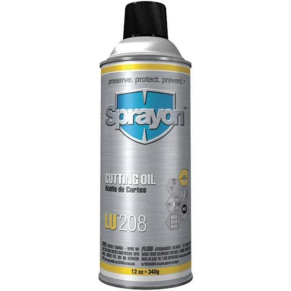 Sprayon - Sprayon, 12 oz Aerosol Cutting Fluid - Straight Oil, For Broaching, Cutting, Drilling, Grinding, Machining, Sawing, Threading - A1 Tooling