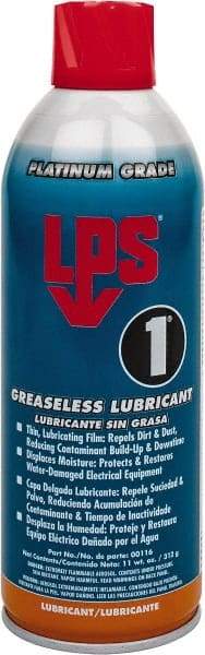 LPS - 16 oz Aerosol Dry Film Penetrant/Lubricant - Clear Yellow, Food Grade - A1 Tooling