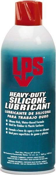 LPS - 16 oz Aerosol Dry Film/Silicone Penetrant/Lubricant - White, -40°F to 392°F, Food Grade - A1 Tooling