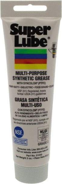 Synco Chemical - 3 oz Tube Synthetic General Purpose Grease - Translucent White, Food Grade, 450°F Max Temp, NLGIG 2, - A1 Tooling