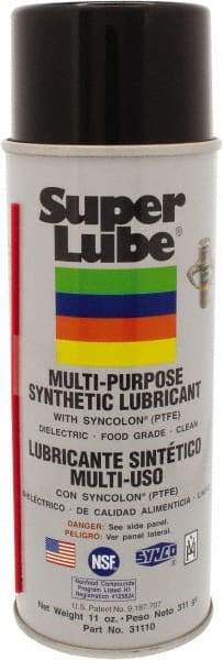 Synco Chemical - 11 oz Aerosol Synthetic General Purpose Grease - Translucent White, Food Grade, 450°F Max Temp, NLGIG 2, - A1 Tooling