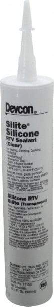 Devcon - 10.3 oz Cartridge Clear RTV Silicone Joint Sealant - -60 to 248°F Operating Temp - A1 Tooling