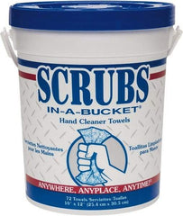 Scrubs - Pre-Moistened Hand Cleaning Wipes - Center Pull, 12-1/2" x 10-1/2" Sheet Size, Blue - A1 Tooling