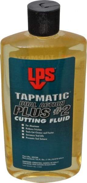 LPS - Tapmatic Plus #2, 1 Pt Bottle Cutting & Tapping Fluid - Synthetic, For Boring, Broaching, Drawing, Drilling, Engraving, Facing, Finishing, Grinding, Milling, Reaming, Sawing, Stamping, Tapping, Threading, Turning - A1 Tooling