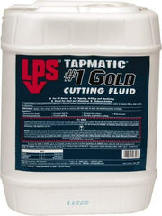 LPS - Tapmatic #1 Gold, 5 Gal Pail Cutting & Tapping Fluid - Straight Oil, For Boring, Broaching, Drilling, Engraving, Facing, Milling, Reaming, Sawing, Tapping, Threading, Turning - A1 Tooling