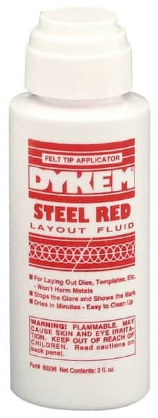 Dykem - Red Layout Fluid - 2 Ounce Felt Tip Applicator - A1 Tooling