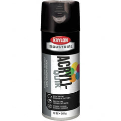 Krylon - Black, 12 oz Net Fill, Gloss, Lacquer Spray Paint - 15 to 20 Sq Ft per Can, 16 oz Container, Use on Cabinets, Color Coding Steel & Lumber, Conduits, Drums, Ducts, Fabric, Furniture, Motors, Pipelines, Tools - A1 Tooling