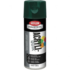 Krylon - Hunter Green, 12 oz Net Fill, Gloss, Lacquer Spray Paint - 15 to 20 Sq Ft per Can, 16 oz Container, Use on Cabinets, Color Coding Steel & Lumber, Conduits, Drums, Ducts, Furniture, Motors, Pipelines, Tools - A1 Tooling