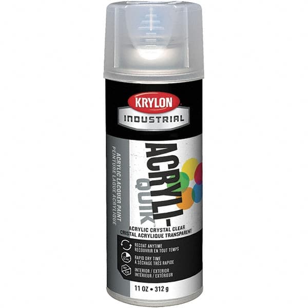 Krylon - Crystal Clear, 11 oz Net Fill, Gloss, Lacquer Spray Paint - 15 to 20 Sq Ft per Can, 11 oz Container, Use on Radios, Stereos & Other Electronic Units, Televisions - A1 Tooling