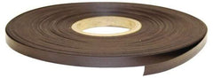 Mag-Mate - 100' Long x 3/4" Wide x 1/32" Thick Flexible Magnetic Strip - 6 Lb Max Pull Force, 3 Linear Ft/Lb Magnetic Pull Force, Plain Back - A1 Tooling