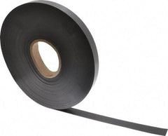 Mag-Mate - 100' Long x 1" Wide x 1/16" Thick Flexible Magnetic Strip - 12 Lb Max Pull Force, 6 Linear Ft/Lb Magnetic Pull Force, Plain Back - A1 Tooling