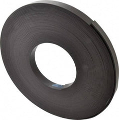 Mag-Mate - 100' Long x 1" Wide x 1/8" Thick Flexible Magnetic Strip - 16 Lb Max Pull Force, 19 Linear Ft/Lb Magnetic Pull Force, Plain Back - A1 Tooling