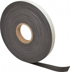 Mag-Mate - 100' Long x 1" Wide x 1/16" Thick Flexible Magnetic Strip - 12 Lb Max Pull Force, 6 Linear Ft/Lb Magnetic Pull Force, Adhesive Back - A1 Tooling