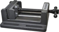 Palmgren - 4" Jaw Opening Capacity x 1-3/4" Throat Depth, Horizontal Drill Press Vise - 4" Wide Jaw, Stationary Base, Standard Speed, 7-1/2" OAL x 2-7/8" Overall Height - A1 Tooling