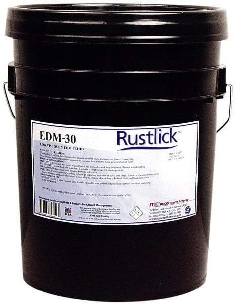 Rustlick - Rustlick EDM-30, 5 Gal Pail EDM/Dielectric Fluid - Straight Oil, For Electric Discharge Machining - A1 Tooling