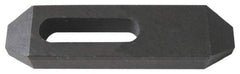 Value Collection - 1/2" Stud, Heat Treated Steel, Plain Strap Clamp - 2.244" Travel, 6" OAL x 1-1/4" Wide x 7/8" High, Black Oxide Finish, Tapered Nose - A1 Tooling