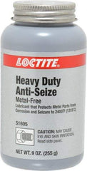 Loctite - 9 oz Can General Purpose Anti-Seize Lubricant - Calcium Fluoride/Graphite, -29 to 2,399°F, Gray, Water Resistant - A1 Tooling