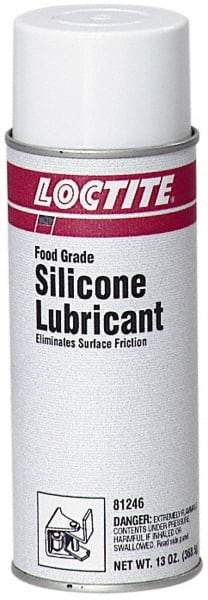 Loctite - 13 oz Aerosol Silicone Lubricant - Translucent, Food Grade - A1 Tooling