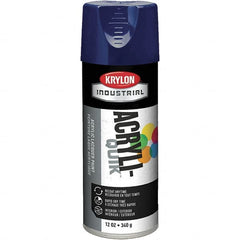 Krylon - Regal Blue, 12 oz Net Fill, Gloss, Lacquer Spray Paint - 15 to 20 Sq Ft per Can, 16 oz Container, Use on Cabinets, Color Coding Steel & Lumber, Conduits, Drums, Ducts, Furniture, Motors, Pipelines, Tools - A1 Tooling