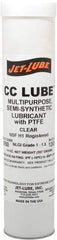 Jet-Lube - 14 oz Cartridge Synthetic General Purpose Grease - Clear, Food Grade, 400°F Max Temp, NLGIG 1-1/2, - A1 Tooling