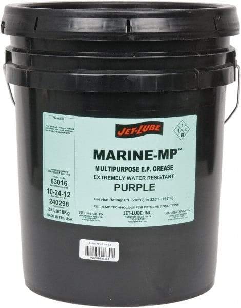 Jet-Lube - 35 Lb Pail Lithium High Temperature Grease - Purple, High/Low Temperature, 325°F Max Temp, NLGIG 2, - A1 Tooling