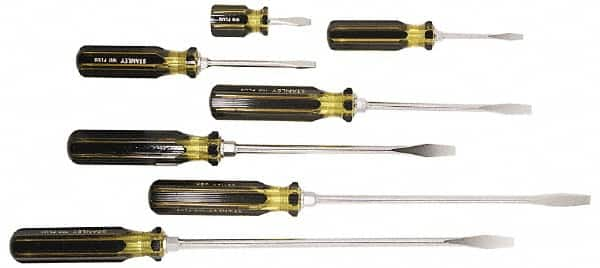 Stanley - 7 Piece Slotted Screwdriver Set - Bit Sizes: Philips 1/4 to 3/8" - A1 Tooling