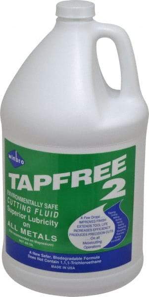 TapFree 2 - Tapfree 2, 1 Gal Bottle Cutting & Tapping Fluid - Water Soluble, For Cleaning - A1 Tooling