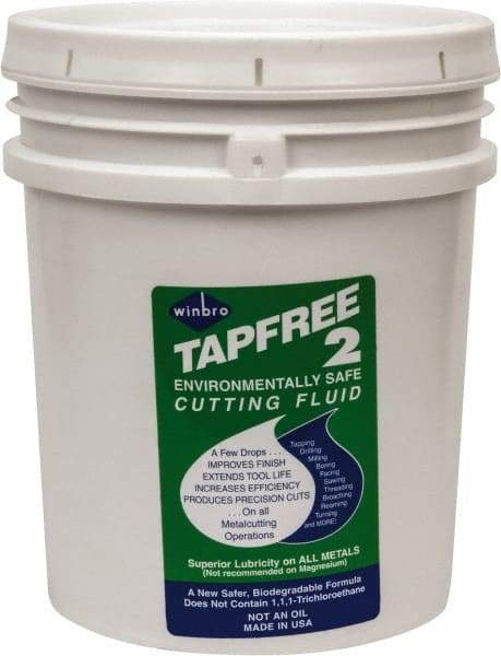 TapFree 2 - Tapfree 2, 5 Gal Pail Cutting & Tapping Fluid - Water Soluble, For Cleaning - A1 Tooling