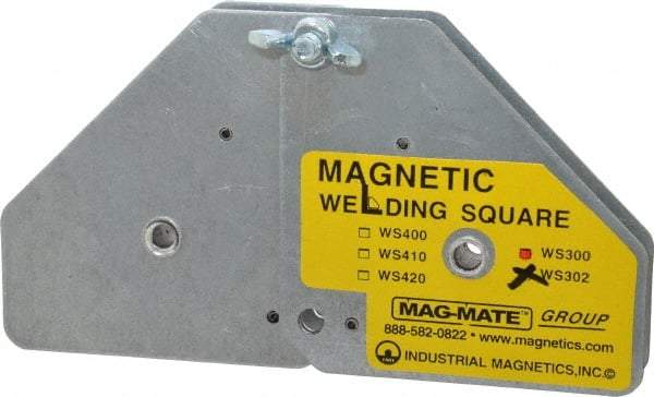 Mag-Mate - 7-5/8" Wide x 1-3/8" Deep x 3-3/4" High, Rare Earth Magnetic Welding & Fabrication Square - 120 Lb Average Pull Force - A1 Tooling