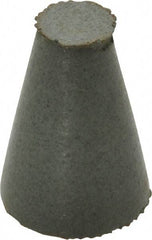 Cratex - 5/8" Max Diam x 1" Long, Taper, Rubberized Point - Coarse Grade, Silicon Carbide, 1/4" Arbor Hole, Unmounted - A1 Tooling