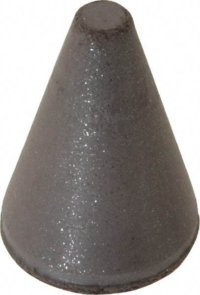 Cratex - 7/8" Max Diam x 1-1/4" Long, Taper, Rubberized Point - Medium Grade, Silicon Carbide, 1/4" Arbor Hole, Unmounted - A1 Tooling