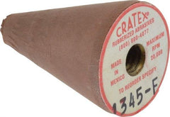 Cratex - 7/8" Max Diam x 1-1/4" Long, Taper, Rubberized Point - Fine Grade, Silicon Carbide, 1/4" Arbor Hole, Unmounted - A1 Tooling