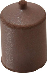 Cratex - 7/8" Max Diam x 1-1/4" Long, Cone, Rubberized Point - Fine Grade, Silicon Carbide, 1/4" Arbor Hole, Unmounted - A1 Tooling