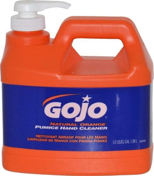 GOJO - 1/2 Gal Pump Bottle Liquid Hand Cleaner - General Duty, Orange Scent - A1 Tooling