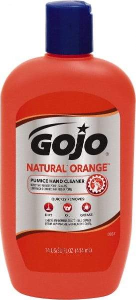 GOJO - 14 oz Squeeze Bottle Liquid Hand Cleaner - General Duty, Orange Scent, W/Pumice - A1 Tooling