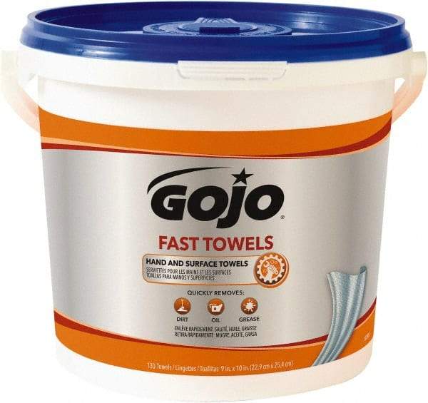 GOJO - Pre-Moistened Hand Cleaning Wipes - Center Pull, 12-1/4" x 10-1/2" Sheet Size, Blue - A1 Tooling