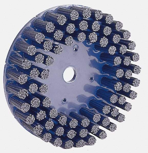 Weiler - 8" 120 Grit Silicon Carbide Crimped Disc Brush - Fine Grade, Plain Hole Connector, 1-1/2" Trim Length, 7/8" Arbor Hole - A1 Tooling