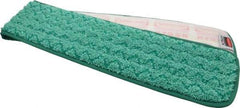 Rubbermaid - 36-1/2" Long x 5-1/2" Wide Microfiber Dust Mop Pad - Hook & Loop, Green - A1 Tooling