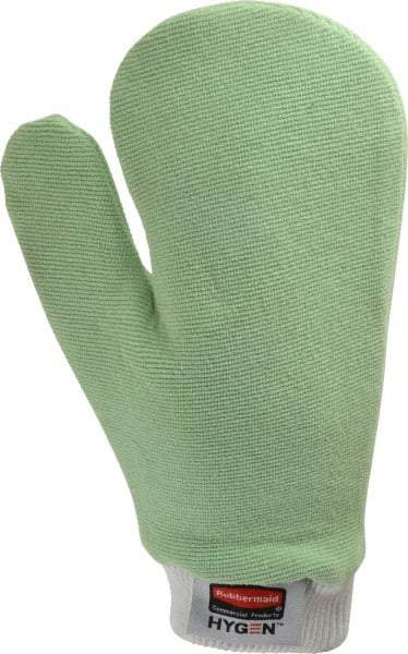 Rubbermaid - 11" Long Microfiber Cleaning & Dusting Mitt - Green, Multipurpose - A1 Tooling