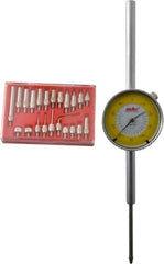 Value Collection - 23 Piece, 4-48 Inch Thread, Steel, 2 Inch Dial Indicator and Point Kit - Use With AGD Indicators - A1 Tooling