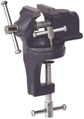 Value Collection - 2" Jaw Width x 1-1/4" Jaw Opening Capacity, 3/4" Throat Depth, Bench & Pipe Combination Vise - 7/16 to 5/8" Pipe Capacity, Swivel Base, Clamp-On Attachment, Cast Iron - A1 Tooling